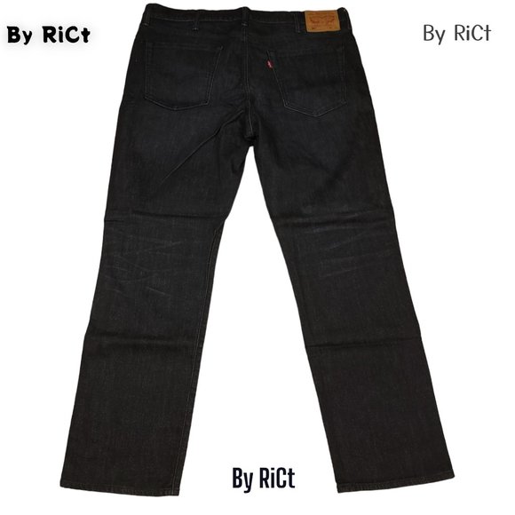 Levi's 541 Tapered Athletic Fit Men's Jeans Size 38x32 High Rise Zip Black Denim - Picture 8 of 11